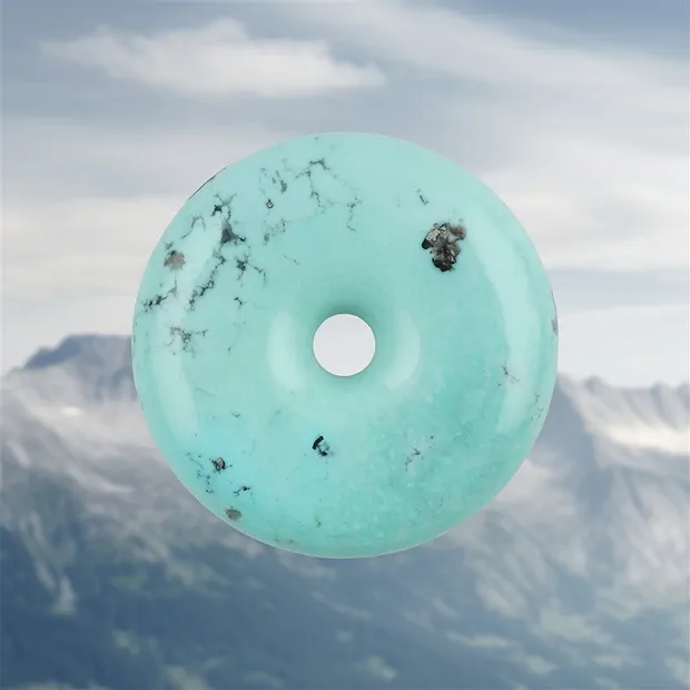 Donut Türkis (stab.), 4,4cm, Unikat 026 | GH Edelsteine, Heilsteine & Schmuck
