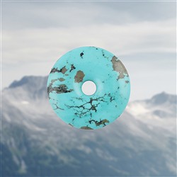 2814155030 Turquoise donut (stab.), 3.4 cm, unique 030 | wholesaler gems & healing stones