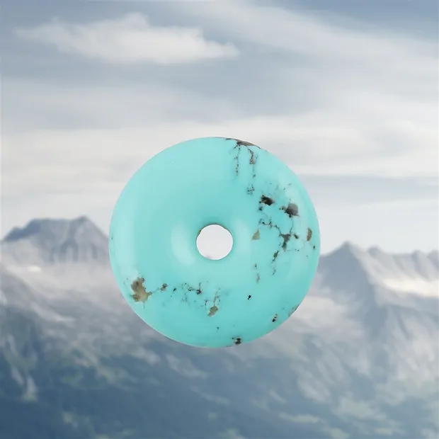 Turquoise donut (stab.), 3.6 cm, unique 033 | wholesaler gems & healing stones