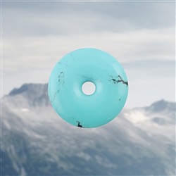 2814155034 Donut Türkis (stab.), 3,5cm, Unikat 034 | GH Edelsteine, Heilsteine & Schmuck