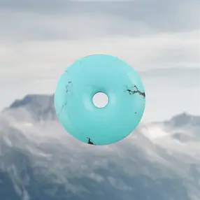 Turquoise donut (stab.), 3.5 cm, unique 034 | wholesaler gems & healing stones