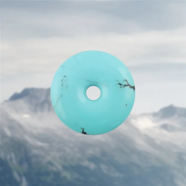 Turquoise donut (stab.), 3.5 cm, unique 034 | wholesaler gems & healing stones