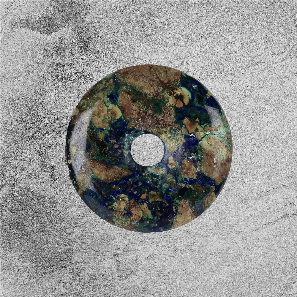 Donut Azurite-Malachite (stab.) Pièces uniques 013 | Marco Schreier