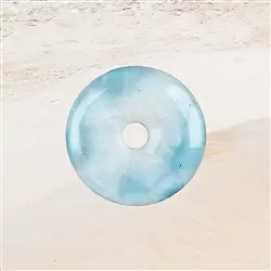 2814196045 Donut Larimar, 4,7cm, Unikat 045 | Großhändler Edelsteine, Heilsteine & Schmuck