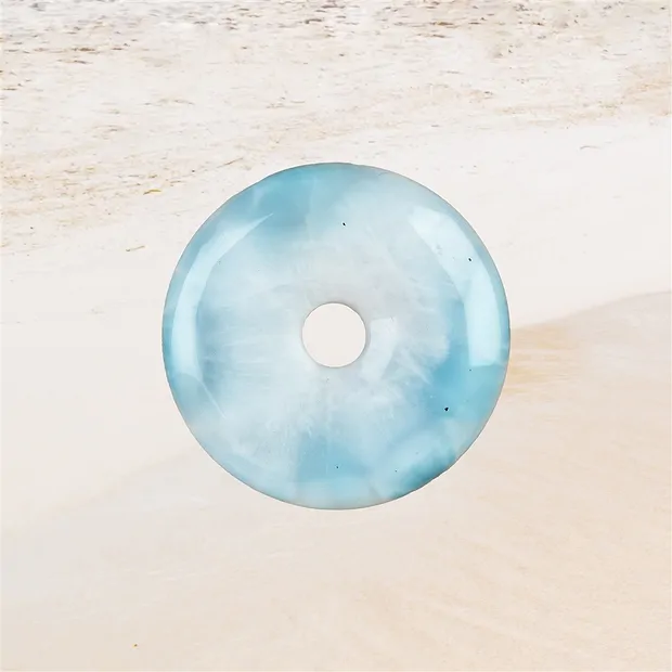 Donut Larimar, 4,7cm, Unikat 045 | Großhändler Edelsteine, Heilsteine & Schmuck