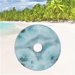 2814196076 Donut Larimar, 4,6cm, Unikat 076 | Großhändler Edelsteine, Heilsteine & Schmuck