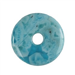 2814196096 Larimar donut, 3.1 cm, unique piece 096 | wholesaler gems & healing stones