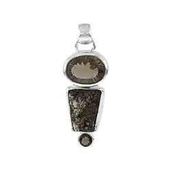 2815000025 Anhänger Anthophyllit, Rauchquarz Unikat 025 | Edelsteine, Heilsteine & Schmuck