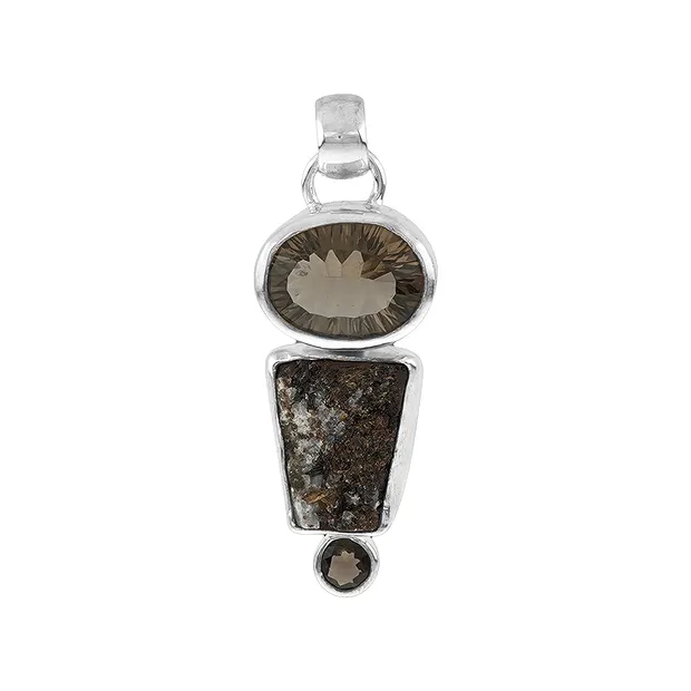 Anhänger Anthophyllit, Rauchquarz Unikat 025 | Edelsteine, Heilsteine & Schmuck