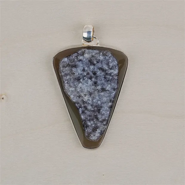 Pendant Agate Drusy unique 046 | minerals trade - gems, healing stones & jewelry