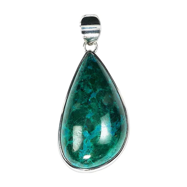 Anhänger Chrysokoll Unikat 006, 53x24 mm | GH Edelsteine, Heilsteine & Schmuck