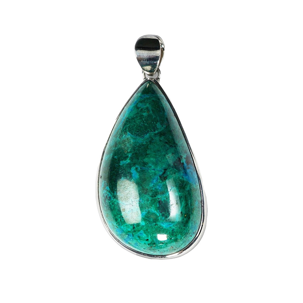 Anhänger Chrysokoll Unikat 008, 59x27 mm | GH Edelsteine, Heilsteine & Schmuck
