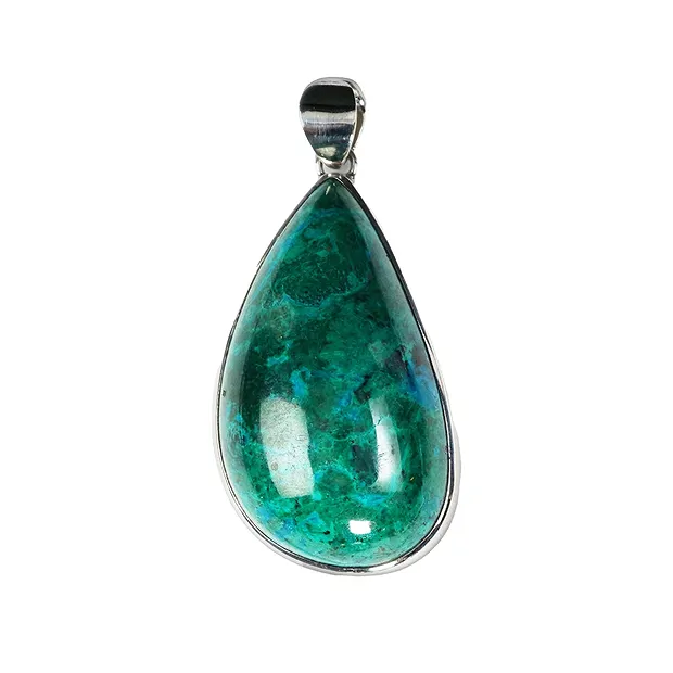 Anhänger Chrysokoll Unikat 008, 59x27 mm | GH Edelsteine, Heilsteine & Schmuck