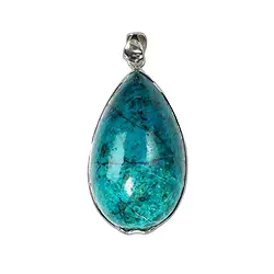 2815051011 Anhänger Chrysokoll Unikat 011, 60x29 mm | GH Edelsteine, Heilsteine & Schmuck