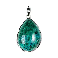 2815051013 Pendant Chrysocolla unique 013, 53x29 mm | wholesaler gems & healing stones