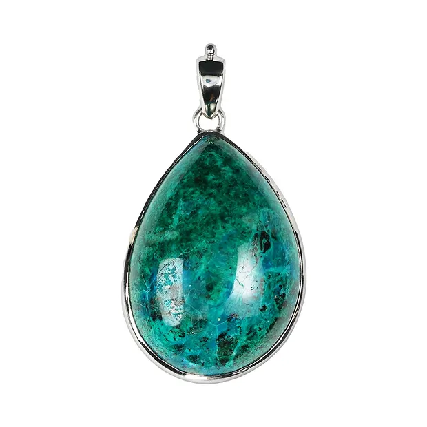 Anhänger Chrysokoll Unikat 013, 53x29 mm | GH Edelsteine, Heilsteine & Schmuck