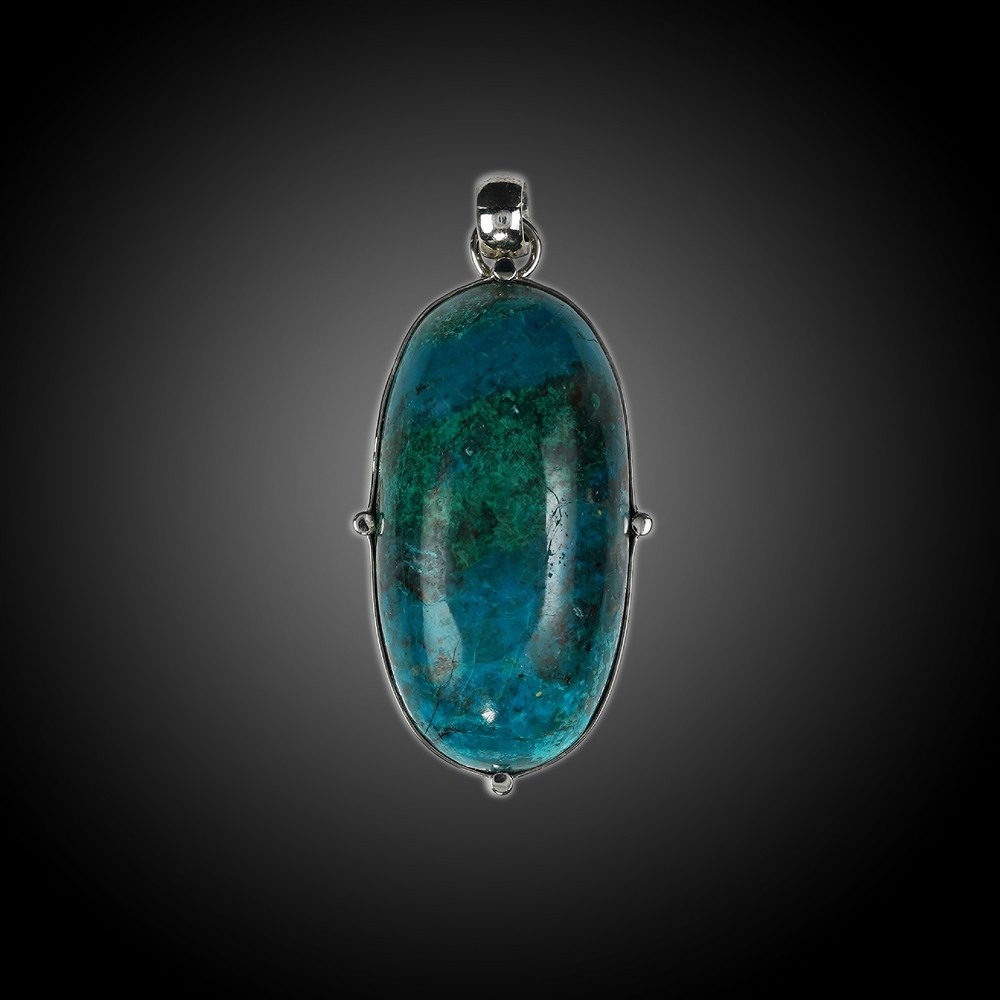 Anhänger Chrysokoll Unikat 014, 61x29 mm | GH Edelsteine, Heilsteine & Schmuck