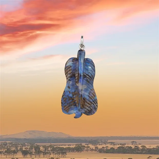 Anhänger Boulder-Opal Unikat 032, 5,4cm | GH Edelsteine, Heilsteine & Schmuck