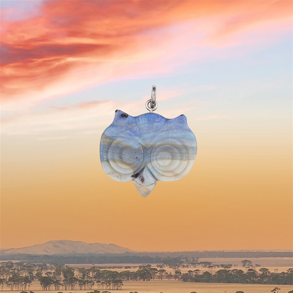 Anhänger Boulder-Opal Unikat 033, 3,8cm | GH Edelsteine, Heilsteine & Schmuck