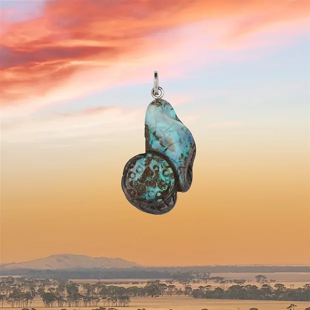 Pendentif Boulder-Opal Pièces uniques 040, 4,9cm | Marco Schreier