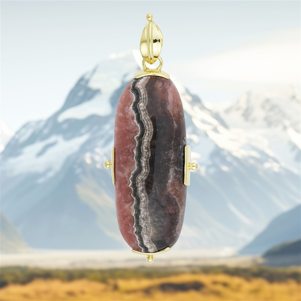 Rhodochrosite pendant, 6.9 cm, unique 025 | wholesaler gems & healing stones