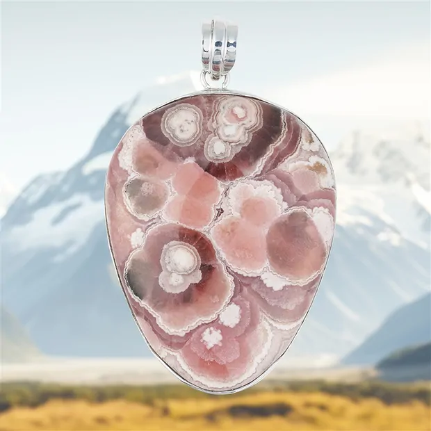 Rhodochrosite pendant, 6.4 cm, unique 031 | wholesaler gems & healing stones