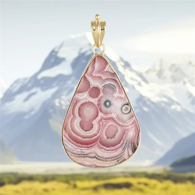 Anhänger Rhodochrosit, 5,6cm, Unikat 051 | GH Edelsteine, Heilsteine & Schmuck
