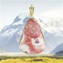 2815130052 Rhodochrosite pendant, 5.7 cm, unique piece 052 | gems, healing stones & jewelry