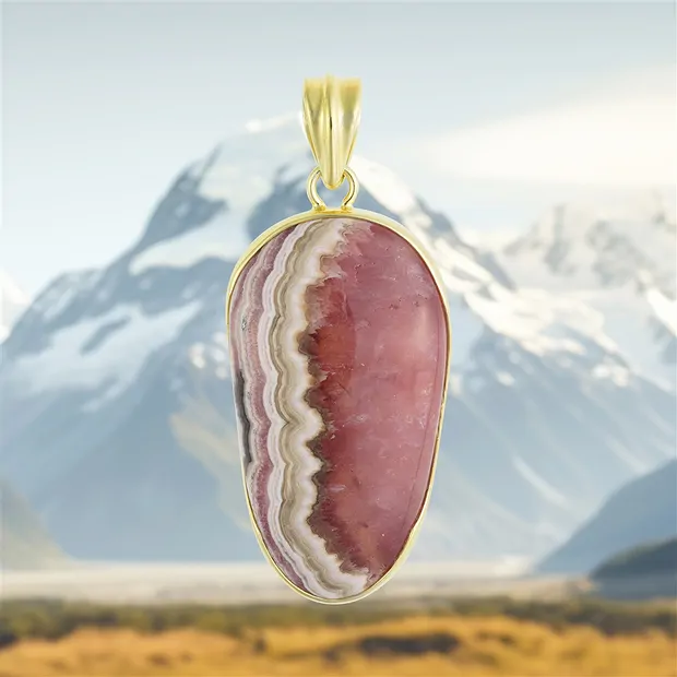 Anhänger Rhodochrosit, 5,3cm, Unikat 062 | GH Edelsteine, Heilsteine & Schmuck