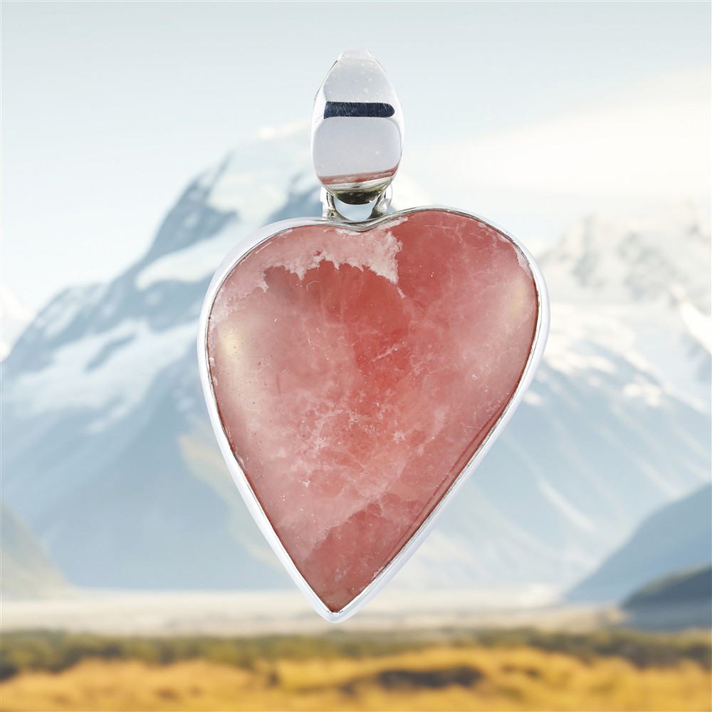 Rhodochrosite pendant, 6.2 cm, unique piece 072 | gems, healing stones & jewelry