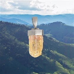 2815154010 Anhänger Imperialtopas, 3,5cm, Unikat 010 | GH Edelsteine, Heilsteine & Schmuck