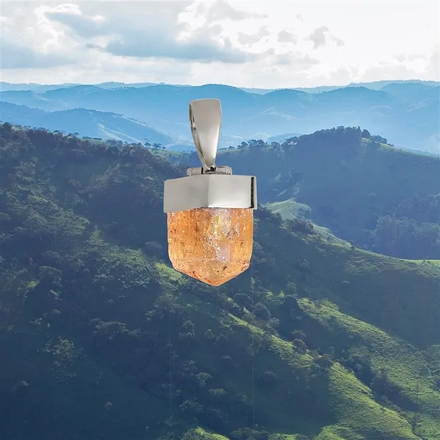 Pendente in Topazio imperiale, 2,9 cm, unico 014 | Marco Schreier