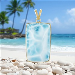 2815196216 Larimar pendant, 5.0 cm, unique 216 | wholesaler gems, healing stones & jewelry