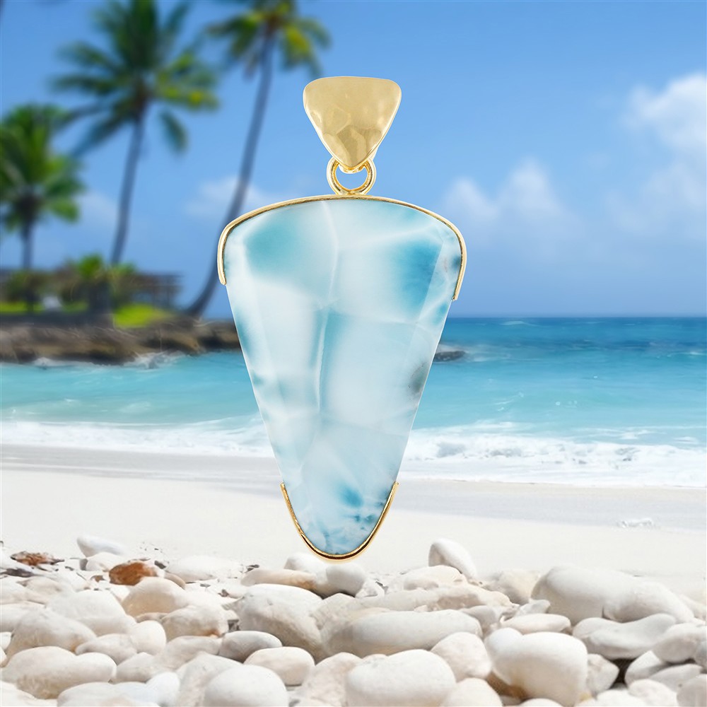 Larimar pendant, 5.1 cm, unique 218 | wholesaler gems, healing stones & jewelry