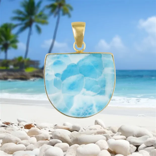 Pendentif Larimar Pièces uniques #062 | Marco Schreier