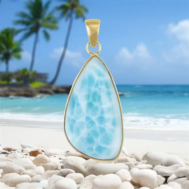 Anhänger Larimar Unikat #062 | Mineralienhandel Edelsteine, Heilsteine & Schmuck
