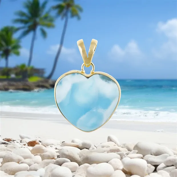 Pendentif Larimar Pièces uniques #062 | Marco Schreier