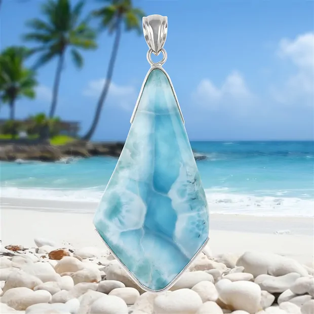 Colgante Larimar único 225 | piedras preciosas, piedras curativas y joyería