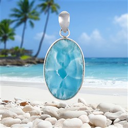 2815196227 Pendant Larimar unique #062 | Schreier wholesale; gems, healing stones & jewelry