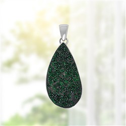 2815541059 Pendente in uvarovite, 4,6 cm, rodiato, unico 059  | Marco Schreier