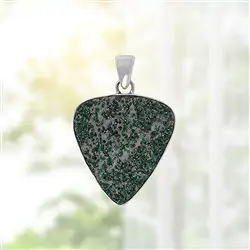 2815541077 Pendente in uvarovite, 4,4 cm, rodiato, unico 077 | Marco Schreier