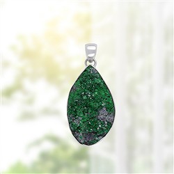 2815541082 Pendentif Uvarovite, 5,1cm, rhodi&#xE9;, Pi&#xE8;ces uniques 082 | Marco Schreier