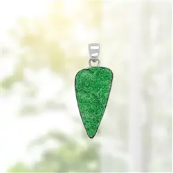 2815541086 Pendentif Uvarovite, 4,7cm, rhodié, Pièces uniques 086 | Marco Schreier