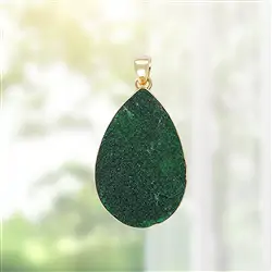 2815541087 Uvarovite pendant, 5.6 cm, gold-plated, unique 087 | Marco Schreier