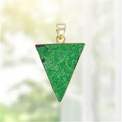 2815541097 Uvarovite pendant, 4.7 cm, gold-plated, unique 097 | Marco Schreier