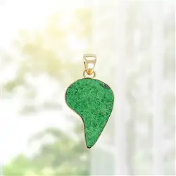 2815541106 Pendente in Uvarovite, 4,2 cm, placcato oro, unico 106 | Marco Schreier