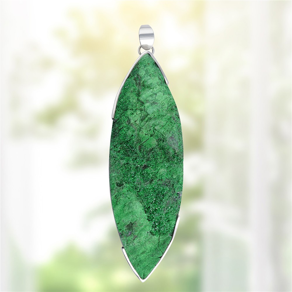 Anhänger Uwarowit, 12,0cm, rhodiniert, Unikat 112 | Marco Schreier