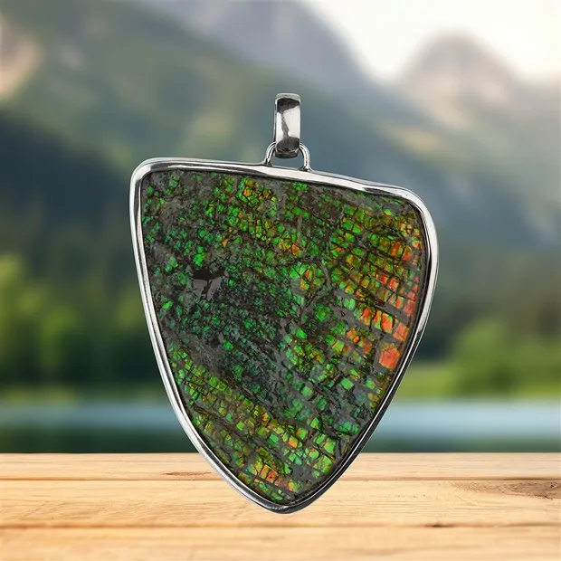 Ammolith-Anhänger Unikat 063 | Großhändler Edelsteine, Heilsteine & Schmuck