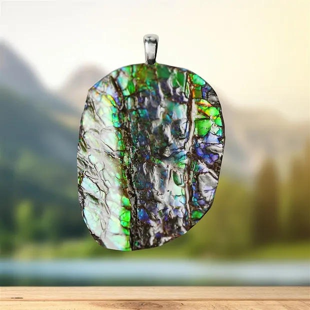 Ammolith-Anhänger Unikat 083 | Mineralienhandel Edelsteine, Heilsteine & Schmuck