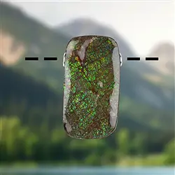 2815583101 Pendentif Ammolite, 4,0 x 2,1cm, capsules en argent, Pièces uniques 101 | Marco Schreier